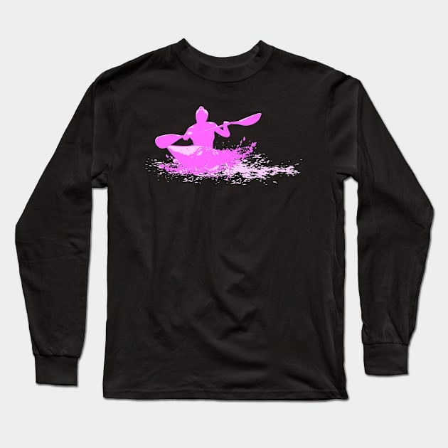 Cute Sweet Kayak Girl T-Shirt Long Sleeve T-Shirt by Shirtbubble